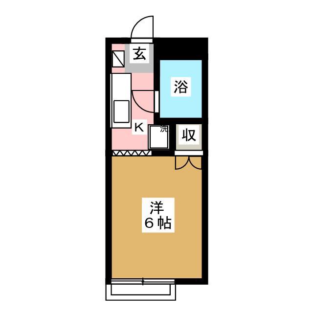 ハイムコンフォート千葉寺(1K/2階)の間取り写真
