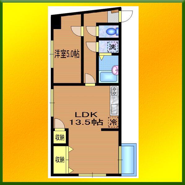 モンシャトー田無成和(1LDK/3階)の間取り写真