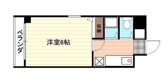 第11片山ビル(1K/7階)の間取り写真