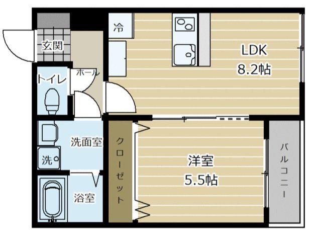 台原三丁目アパート(1LDK/1階)の間取り写真