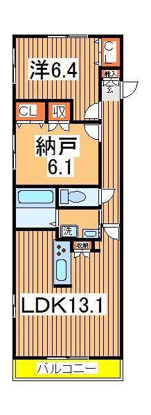 グランドステージ柏(1SLDK/1階)の間取り写真