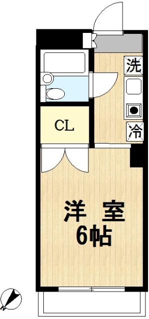K3レジデンス(ワンルーム/3階)の間取り写真