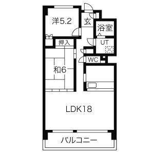アベニュー青山(2LDK/3階)の間取り写真
