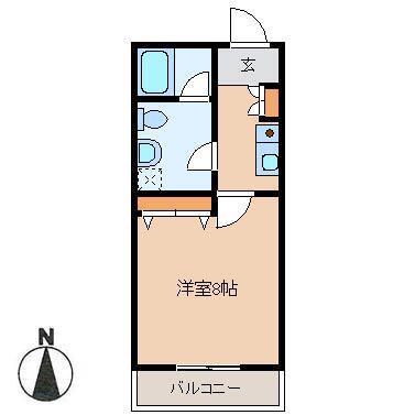 デュオ西川口(1K/3階)の間取り写真