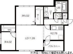 COURAGE BLD NISHIMACHI(2LDK/3階)の間取り写真
