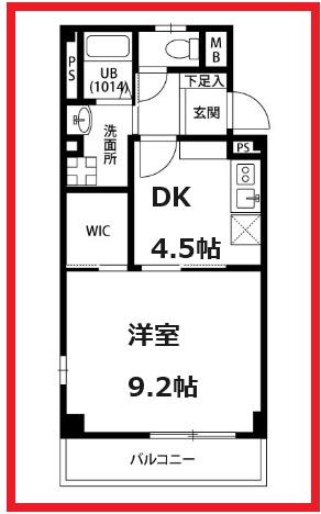 アンプルールフェール茂木(1DK/3階)の間取り写真