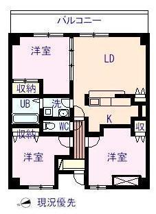 パークハイム小白川(3LDK/3階)の間取り写真