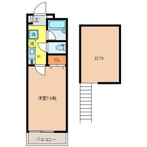ルネス・K(1K/1階)の間取り写真