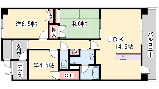 アゴラオーキッド富永(3LDK/2階)の間取り写真