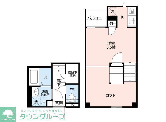 CB鴻巣フィオーレ(1K/2階)の間取り写真