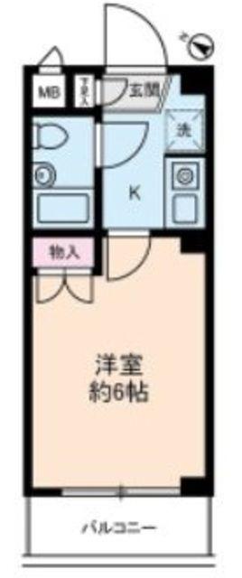 キャッスルマンション鶴間(1K/3階)の間取り写真