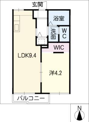 HINOMARU TOWN(1LDK/2階)の間取り写真