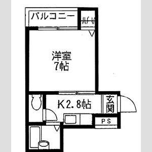 グランアムール(1K/3階)の間取り写真