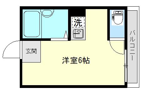 プランタンマンション(ワンルーム/3階)の間取り写真