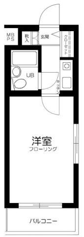 ライオンズマンション江古田第3(1K/5階)の間取り写真