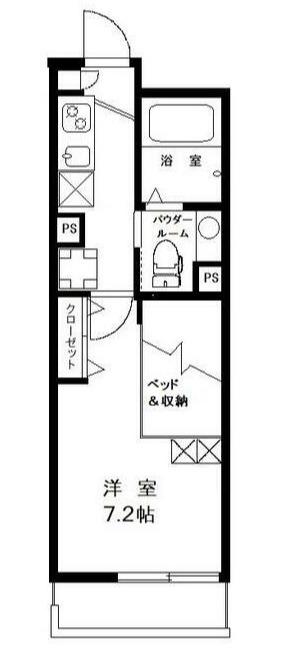 MY STYLE 氷川参道(1K/1階)の間取り写真