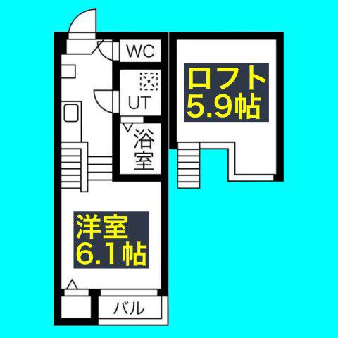 クリアス(1K/2階)の間取り写真