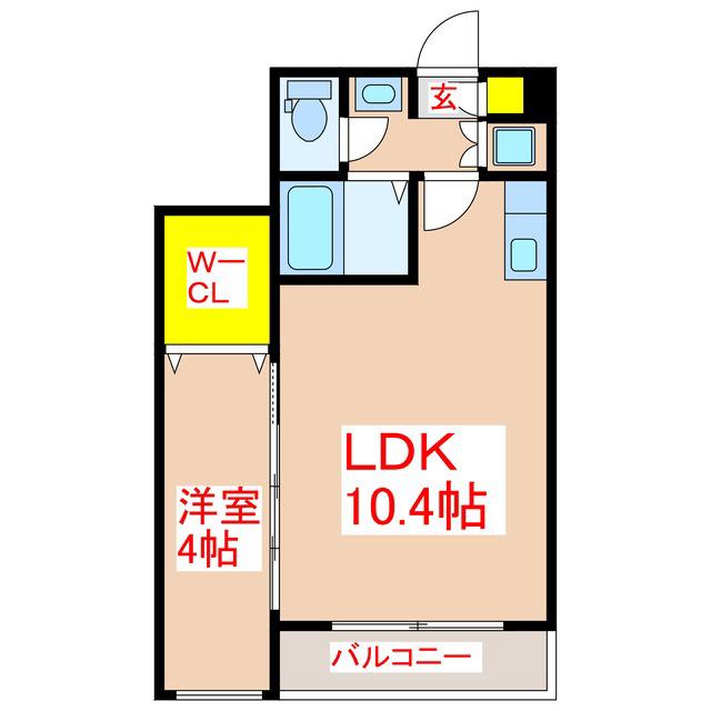 ヴェスタ(1LDK/1階)の間取り写真