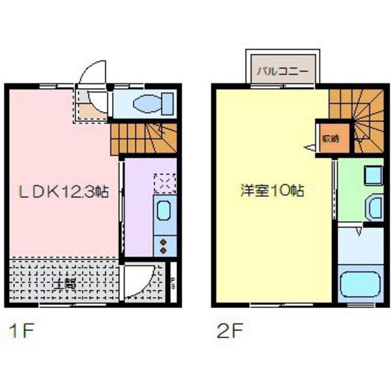 ハミングSOHO(1LDK/1階)の間取り写真