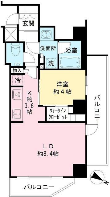 IBIS市ヶ谷 アイビス市ヶ谷(1LDK/2階)の間取り写真