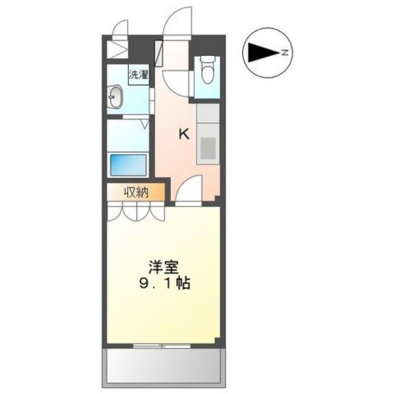 インホア南成瀬(1K/1階)の間取り写真