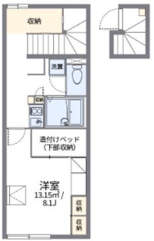 レオパレスフィールド金磯(1K/2階)の間取り写真