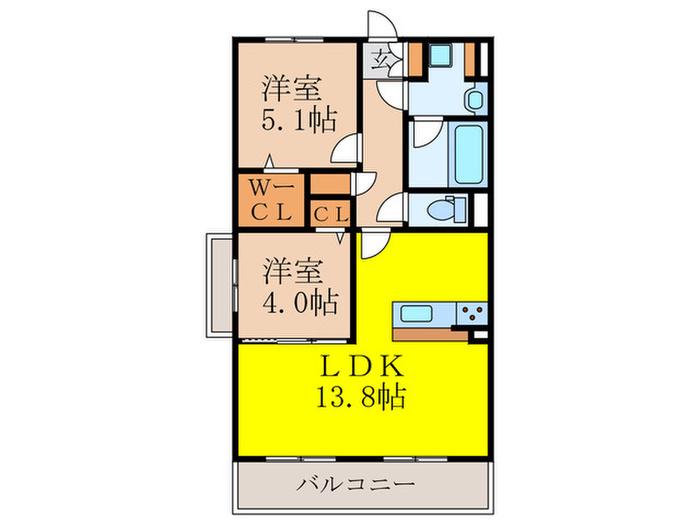 グレイス善(2LDK/3階)の間取り写真