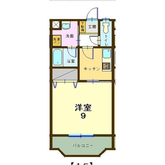 ヴィブレMAKI II(1K/2階)の間取り写真