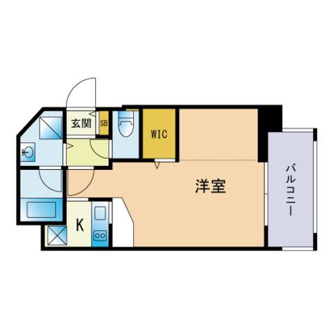 ハイアートⅡ(ワンルーム/5階)の間取り写真