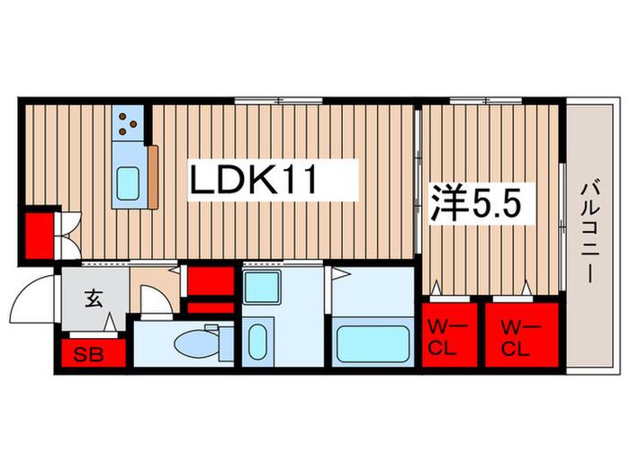 RUBEUS OMIYA(1LDK/4階)の間取り写真