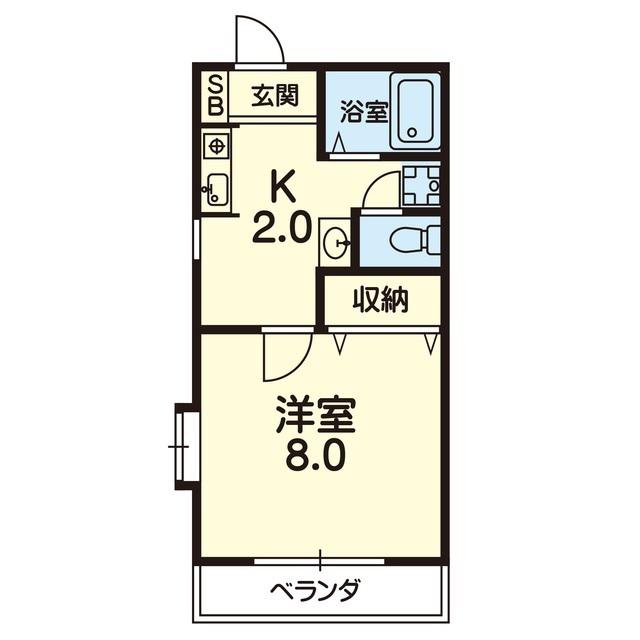 メゾンパルジュ(1K/1階)の間取り写真