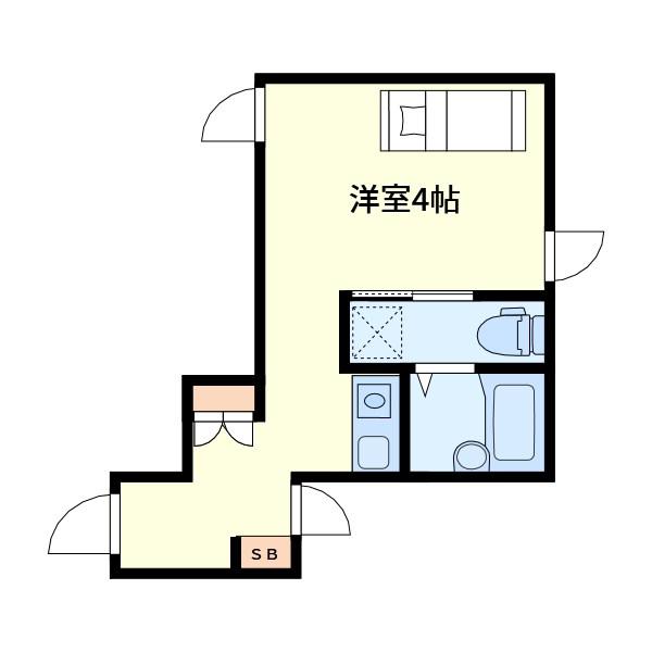 フルセイル柴又(ワンルーム/2階)の間取り写真