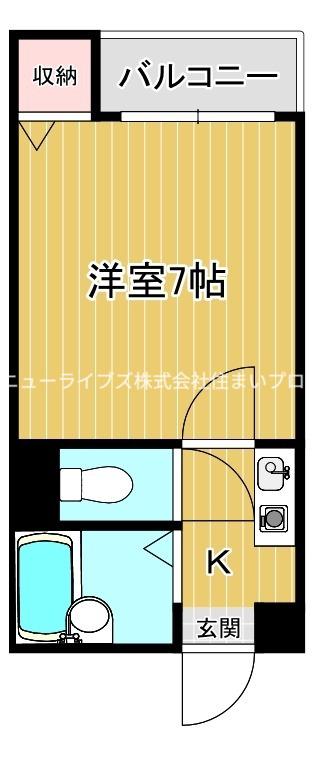 レナトゥス寝屋川(1K/4階)の間取り写真