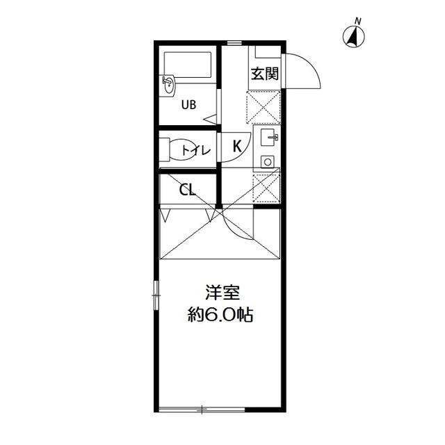 メゾン笹塚(1K/2階)の間取り写真