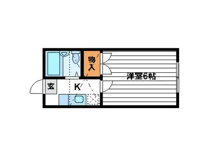 ロフティ中山V(1K/2階)の間取り写真