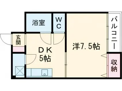 石村ビル(1DK/4階)の間取り写真