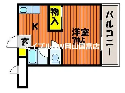 エスポアール22(1K/4階)の間取り写真