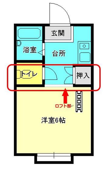 ビューハウス平井(1K/2階)の間取り写真