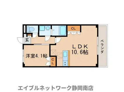 チェリーハイム(1LDK/1階)の間取り写真