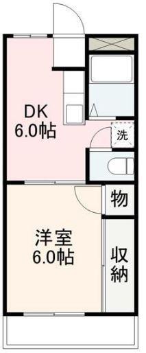 つるぎマンション(1DK/5階)の間取り写真