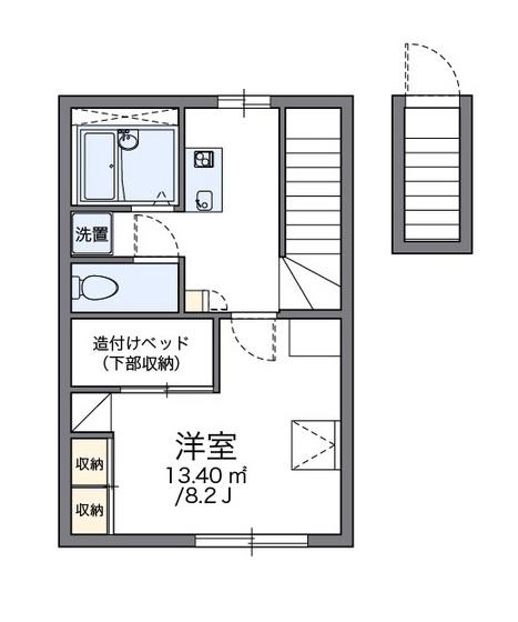 レオパレスヴィラアンソレイユ(1K/2階)の間取り写真