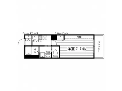 サンプライド八事東(1K/1階)の間取り写真