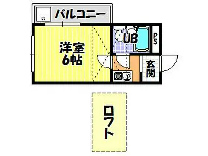 サンライズ中野(1K/1階)の間取り写真