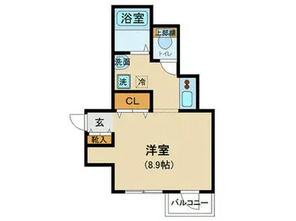 アーバイル日本橋小伝馬町(1K/4階)の間取り写真