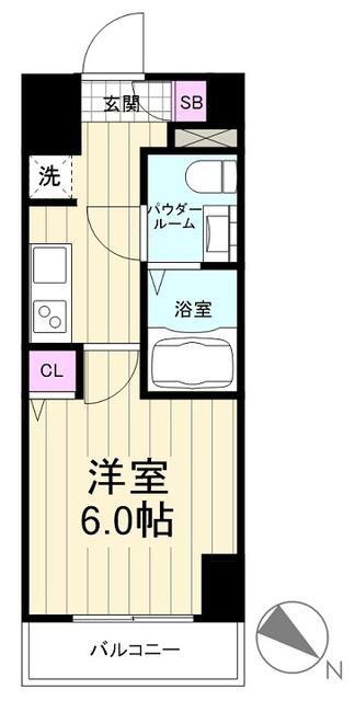 GENOVIA青砥SKYGARDEN(1K/10階)の間取り写真