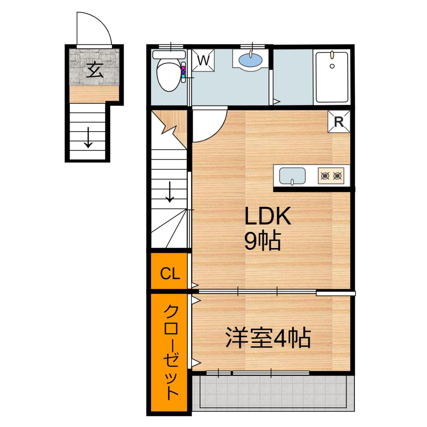 SUGIMIZU BASE(1LDK/2階)の間取り写真