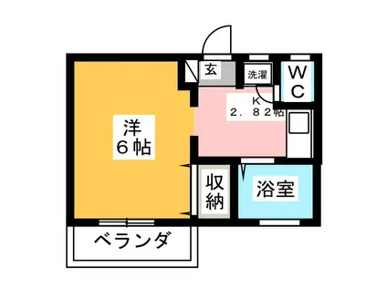 シャトレー(1K/1階)の間取り写真