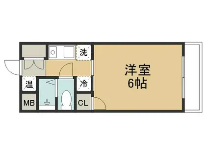 エレガンス宮町(ワンルーム/2階)の間取り写真