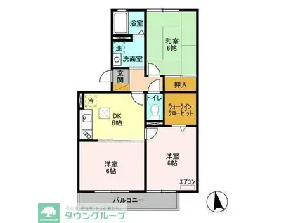 ジュネススズキ(3DK/1階)の間取り写真