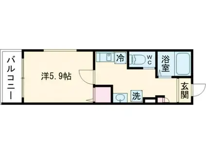 クラブレジデンス東青梅(1K/2階)の間取り写真